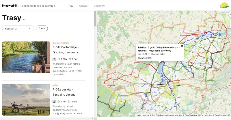 LGD prezentuje mapę interaktywną obszaru gmin Jedlińsk, Przytyk, Przysucha, Wieniawa, Wolanów i Zakrzew.