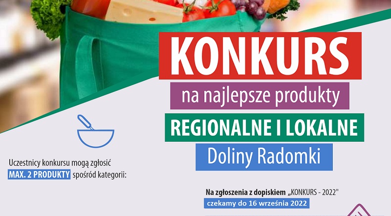 Konkurs na najlepsze produkty regionalne i lokalne Doliny Radomki!