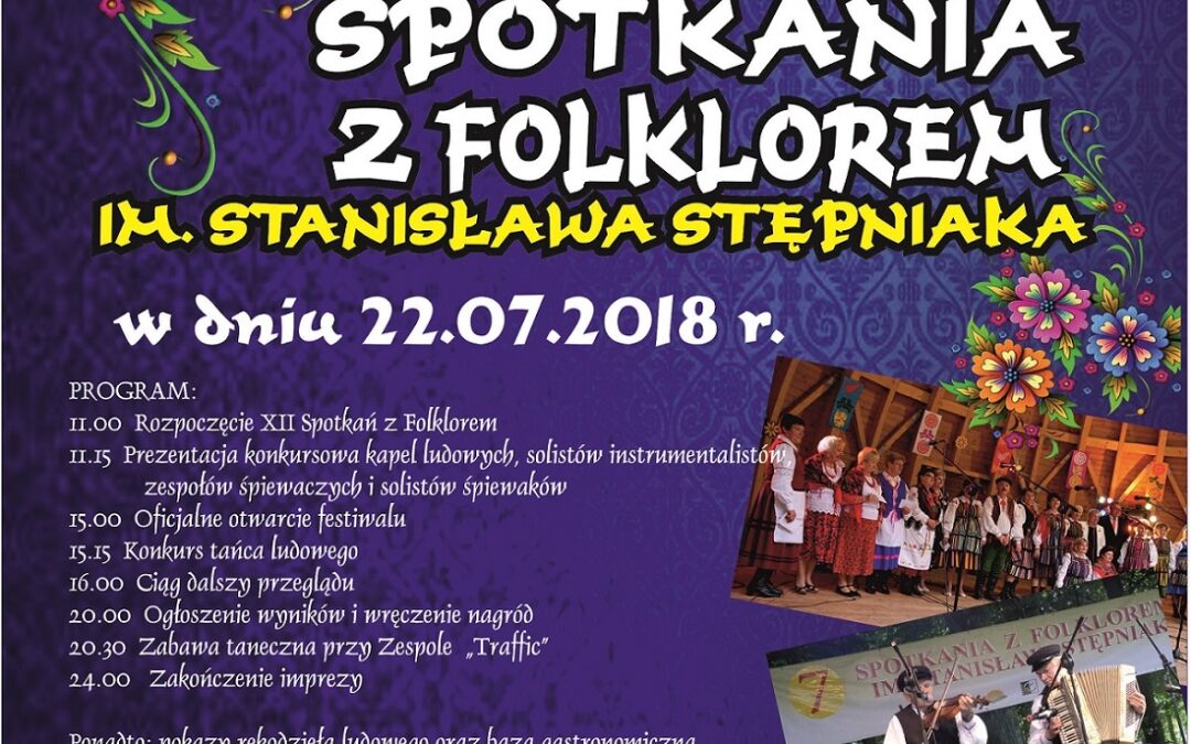 Zapraszamy na XII Spotkania z Folklorem w Wieniawie.